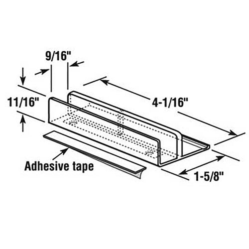 International Sliding Shower Door Bottom Guide Nylon - International Sliding Shower Door Bottom Guide Nylon