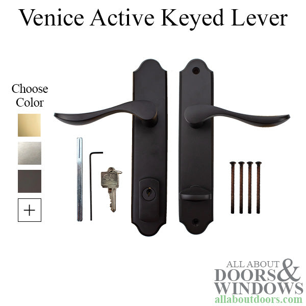 G-U Venice Handle & 45mm Plate, Active, Key & Thumbturn (Handle Above Cylinder) - G-U Venice Handle & 45mm Plate, Active, Key & Thumbturn (Handle Above Cylinder)