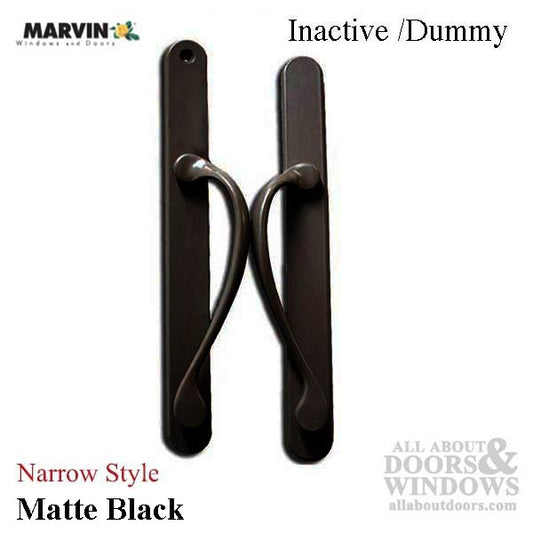 Marvin Narrow Traditional, Passive Sliding Patio Door Handle - Matte Black