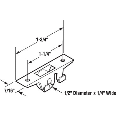 Roller Assembly (Flat) - Sliding Windows, Nylon / Solid Brass - Roller Assembly (Flat) - Sliding Windows, Nylon / Solid Brass