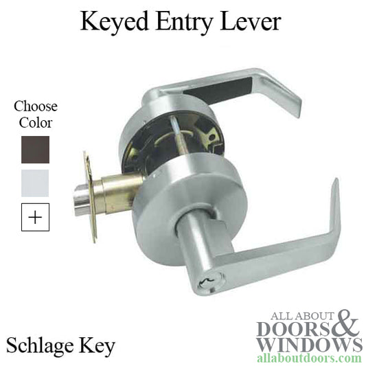 Entry Lever, Grade 2 Commercial Lock 2-3/4bs, Saturn Series - Choose Color
