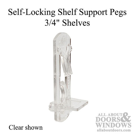 5mm Self-Locking Shelf Peg, 3/4 Inch - 6 Pack