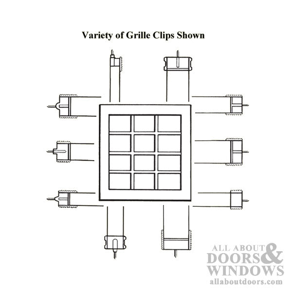 1/2 Inch Window Grid Retainer Grille Clip - Clear Plastic - 1/2 Inch Window Grid Retainer Grille Clip - Clear Plastic