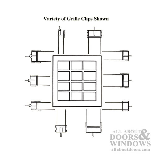 1/2 Inch Window Grid Retainer Grille Clip - Clear Plastic - 1/2 Inch Window Grid Retainer Grille Clip - Clear Plastic