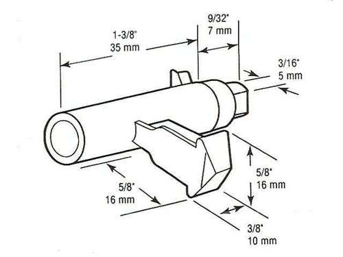 Internal Latch, 1 Inch Thick Door - Internal Latch, 1 Inch Thick Door