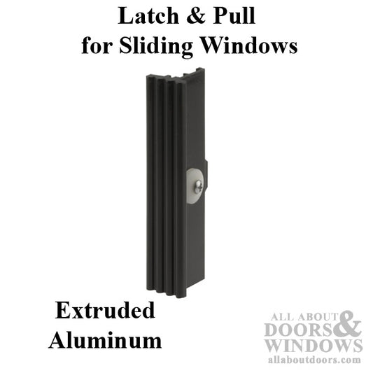 Latch and Pull - Vinyl and Aluminum Sash Hardware, Extruded Aluminum - Black