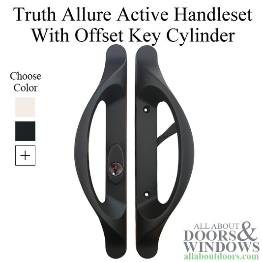 Truth Active Sliding Door Handle with Offset Key Cylinder