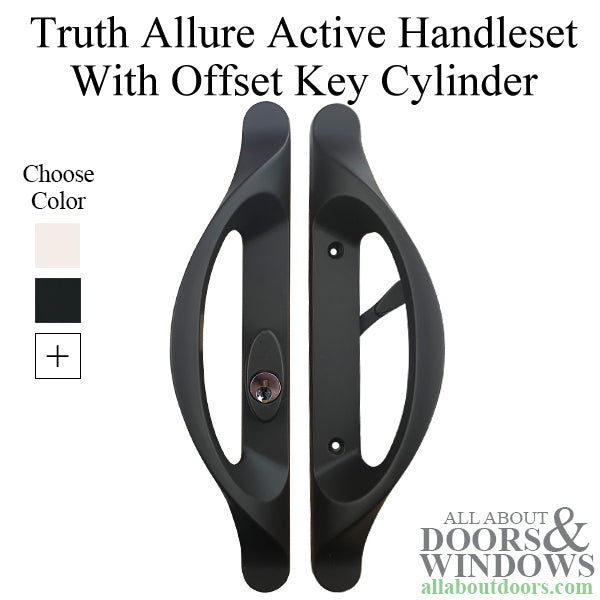 Truth Active Sliding Door Handle with Offset Key Cylinder - Truth Active Sliding Door Handle with Offset Key Cylinder