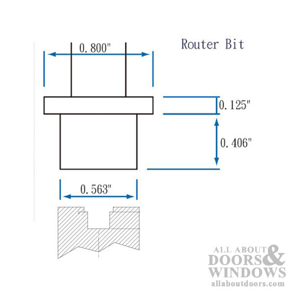 20mm Router bit for 71, 72,73  Series Multipoint Locks - 20mm Router bit for 71, 72,73  Series Multipoint Locks