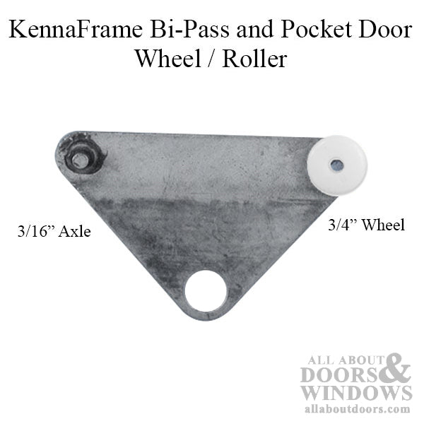 Kennaframe 3/4 Inch Pocket Door Wheel White - Kennaframe 3/4 Inch Pocket Door Wheel White