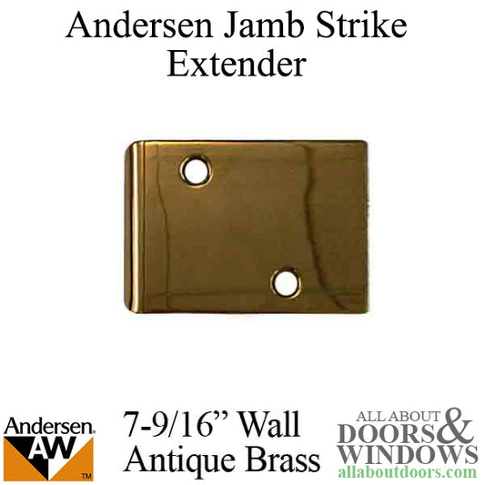 Andersen Jamb Strike Extender, 3-1/2" - Antique Brass