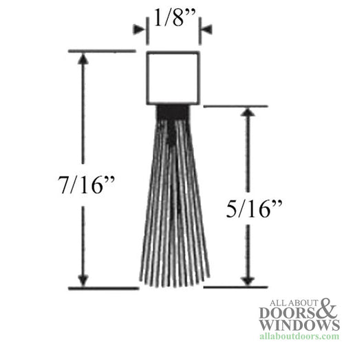 Weatherstrip For Commercial and Residential Doors Skirting Weather Seal .125 inch Backing and .375 Inch Pile - Weatherstrip For Commercial and Residential Doors Skirting Weather Seal .125 inch Backing and .375 Inch Pile