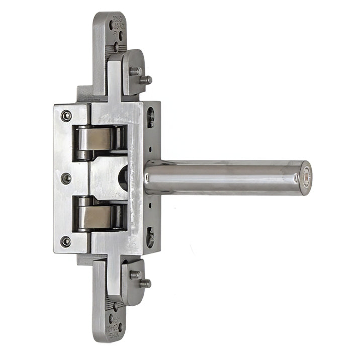 2D Concealed Glass Hinge - 60kg Self-Close Function, Stainless Steel - 2D Concealed Glass Hinge - 60kg Self-Close Function, Stainless Steel