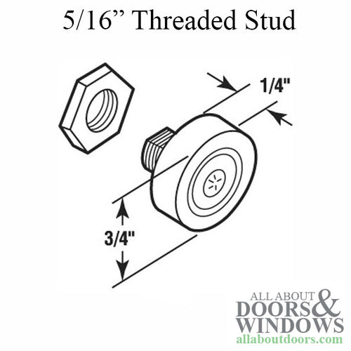 Ador Hilite Ball Bearing Wheel Roller for Sliding Shower Doors 3/4