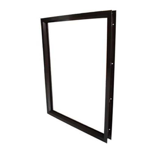 Commercial Door Lite Frame Low Profile Metal Frame 24 Inch x 32 Inch Dark Bronze - Commercial Door Lite Frame Low Profile Metal Frame 24 Inch x 32 Inch Dark Bronze