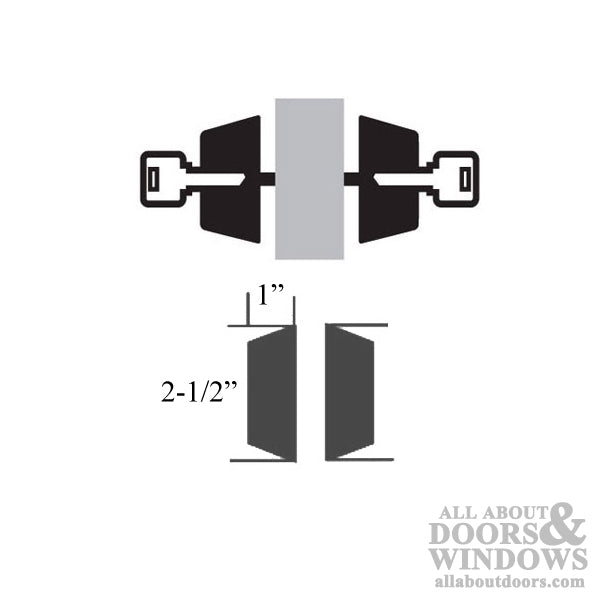 Weslock Deadbolt - 372-6 Double Cylinder - Bright Chrome - Weslock Deadbolt - 372-6 Double Cylinder - Bright Chrome