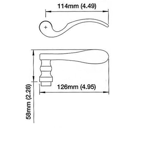 Munchen Lever Handle for Right Handed Multipoint Lock Handlesets - Satin Nickel - Munchen Lever Handle for Right Handed Multipoint Lock Handlesets - Satin Nickel