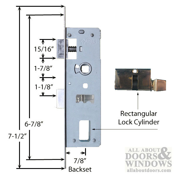 Single Keyed Storm Door Hardware and Mortise Lock for Storm Doors - Single Keyed Storm Door Hardware and Mortise Lock for Storm Doors