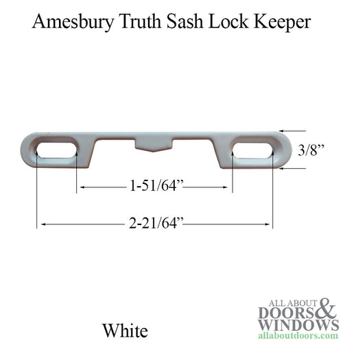 Keeper for Sash Lock - White - Keeper for Sash Lock - White