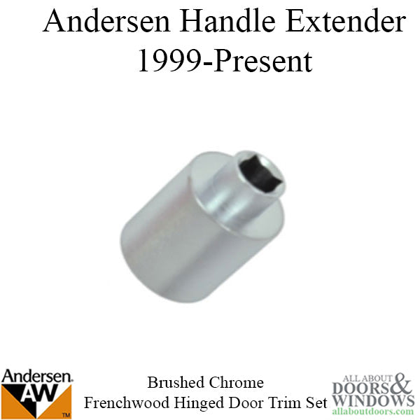 Andersen Handle Extender, Hinged Door - Brushed Chrome - Andersen Handle Extender, Hinged Door - Brushed Chrome