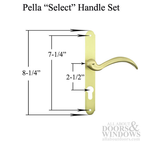 Pella Select 6000 Series Mortise Lock Storm Door Hardware Trim - Pella Select 6000 Series Mortise Lock Storm Door Hardware Trim