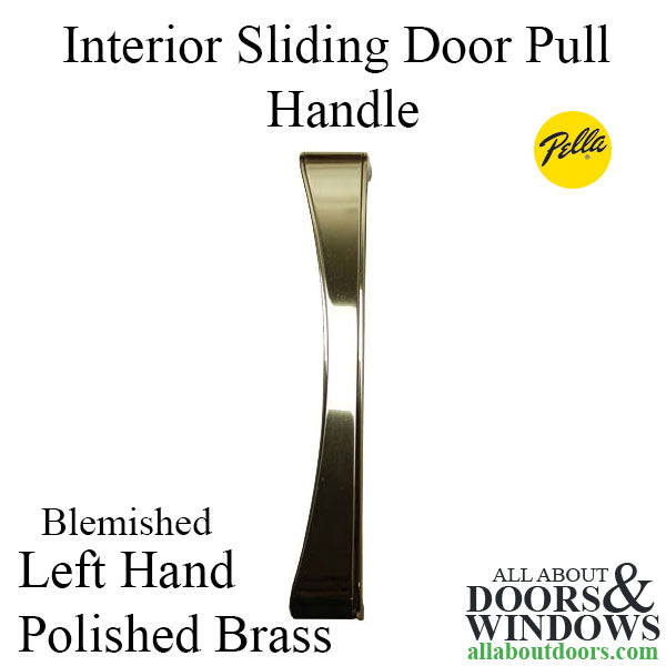 Blemished Interior Sliding Door Pull Handle - Left Hand - Polished Brass - Blemished Interior Sliding Door Pull Handle - Left Hand - Polished Brass