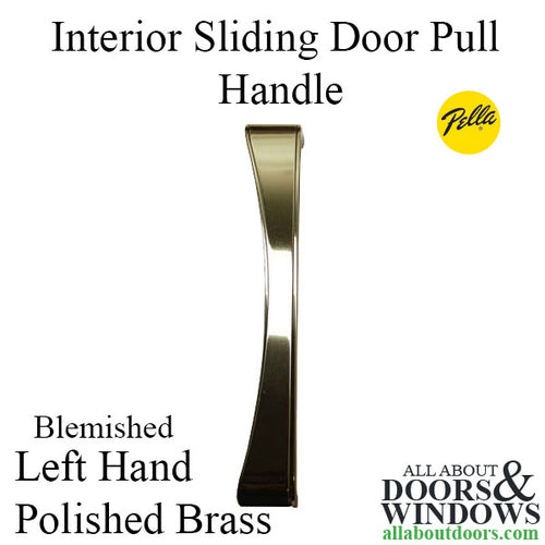 Blemished Interior Sliding Door Pull Handle - Left Hand - Polished Brass - Blemished Interior Sliding Door Pull Handle - Left Hand - Polished Brass