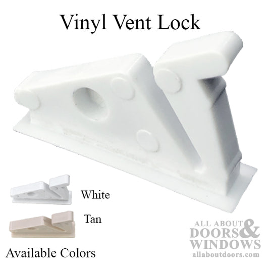 Vent Lock For Double Hung Windows and Single Hung Windows 1.25 Inch Vinyl Lock