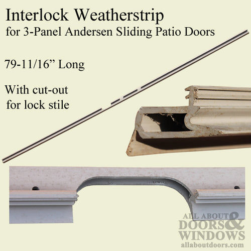 Interlock, 3 Panel, Operating Lock Stile, Prefinis - Interlock, 3 Panel, Operating Lock Stile, Prefinis