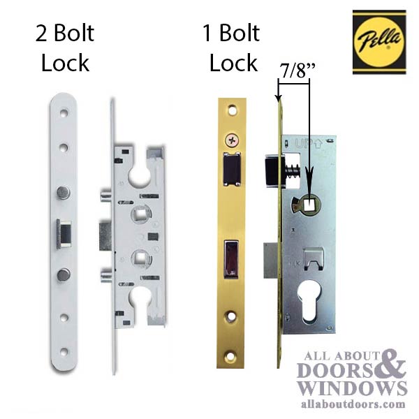 Pella Select 6000 Series Mortise Lock Storm Door Hardware Trim - Brushed Brass - Pella Select 6000 Series Mortise Lock Storm Door Hardware Trim - Brushed Brass