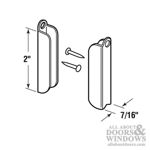 Screen Window Top Hanger, 7/16 Inch, White - 6 Pack - Screen Window Top Hanger, 7/16 Inch, White - 6 Pack