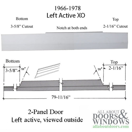 Interlock Weatherstrip, 2 or 3 Panel, LH, Operating Panel - Interlock Weatherstrip, 2 or 3 Panel, LH, Operating Panel