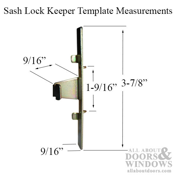 EntryGard Sash Lock Template - EntryGard Sash Lock Template