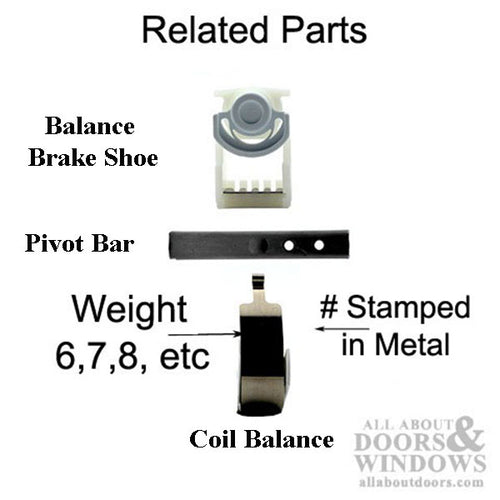 Brake Shoe Assembly, Heavy Duty Window Balance - Brake Shoe Assembly, Heavy Duty Window Balance