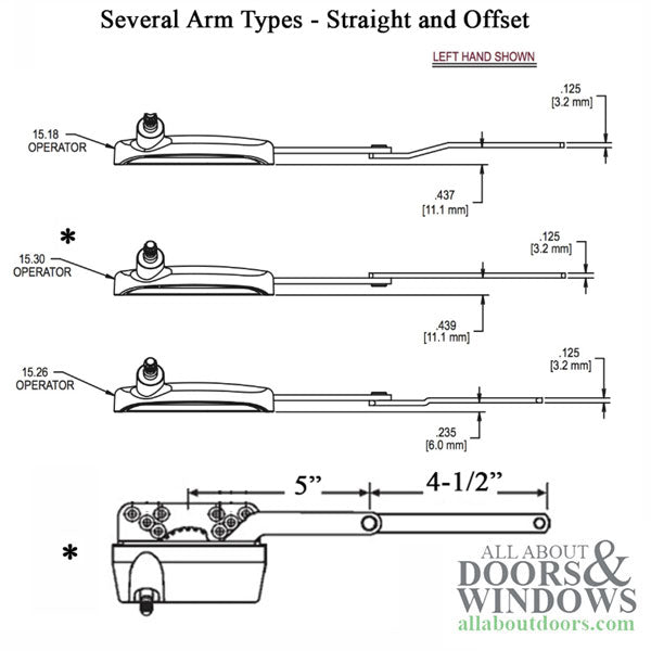 Truth 15.30 Traditional Split Arm Casement Operator, Split Arm, RH - Truth 15.30 Traditional Split Arm Casement Operator, Split Arm, RH