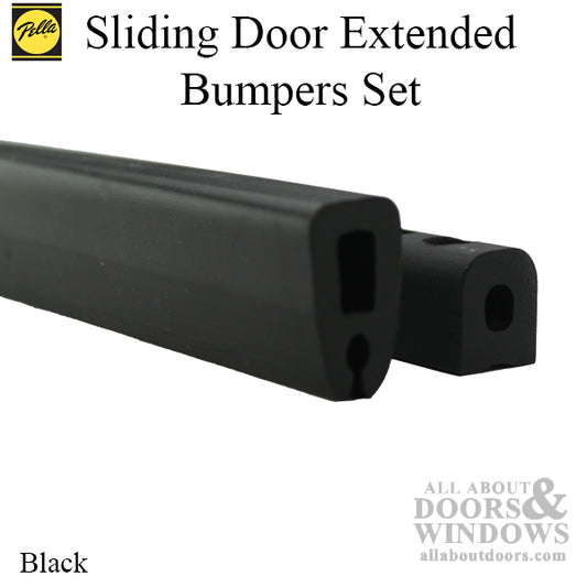 Pella Sliding Door Extended Bumpers Set - Black Finish