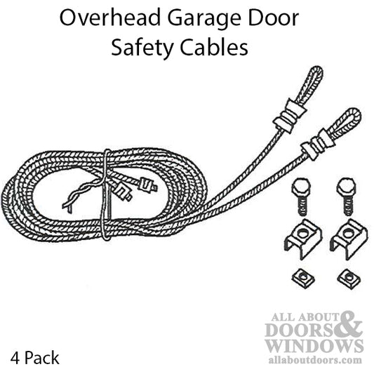 Safety Cables, Overhead Garage Doors - 4 pack