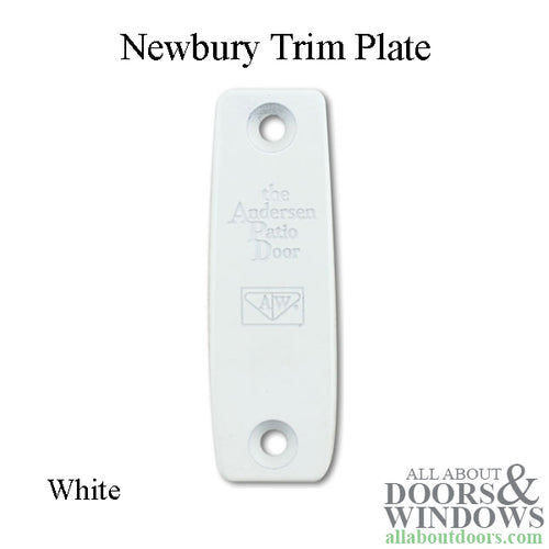 Andersen Gliding Door Trim Plate, Newbury Style - White - Andersen Gliding Door Trim Plate, Newbury Style - White