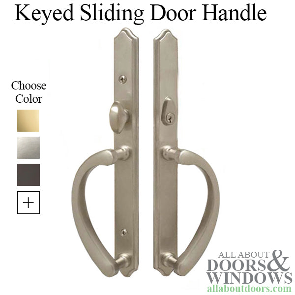 Expressions Narrow Arch, Active Keyed Sliding Door Handle - Choose Color - Expressions Narrow Arch, Active Keyed Sliding Door Handle - Choose Color