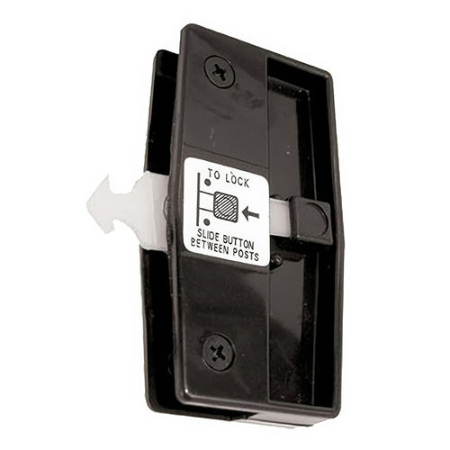 Non-Handed Plastic Latch & Pull Handle Set with Security Lock for Sliding Screen Door - Black - Non-Handed Plastic Latch & Pull Handle Set with Security Lock for Sliding Screen Door - Black