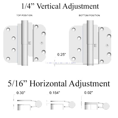 M3 Dual Adjustable Lift Off Hinge with Concealed Ball Bearings Right Hand - M3 Dual Adjustable Lift Off Hinge with Concealed Ball Bearings Right Hand