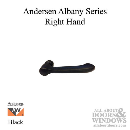 Andersen Albany Series Lever Handle, Right - Black - Andersen Albany Series Lever Handle, Right - Black