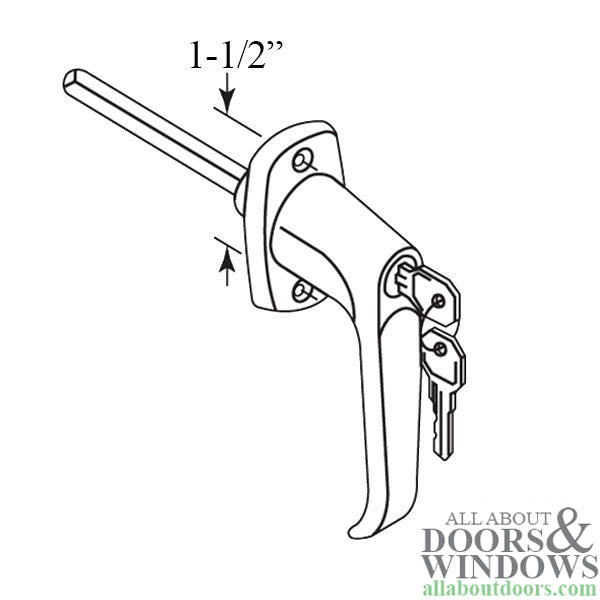 Locking L Handle with Keys for Garage Doors, Campers, & RVs - Locking L Handle with Keys for Garage Doors, Campers, & RVs