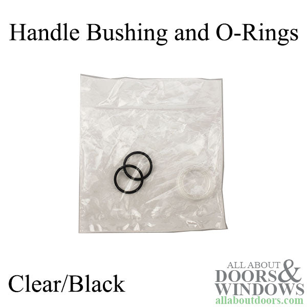 Hoppe Clear Plastic Handle Bushing and Buna Black Rubber O-Ring - Hoppe Clear Plastic Handle Bushing and Buna Black Rubber O-Ring