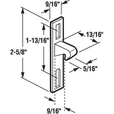 Keeper - Sliding Patio Door, Diecast/Zinc - Keeper - Sliding Patio Door, Diecast/Zinc