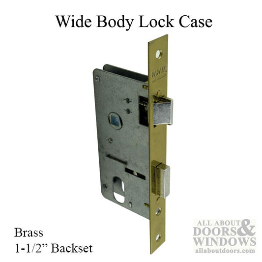 Papaiz 340 Lock Case Only, Slimline - Brass Finish