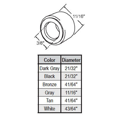 Support bushing for center of coil spring - White - Support bushing for center of coil spring - White