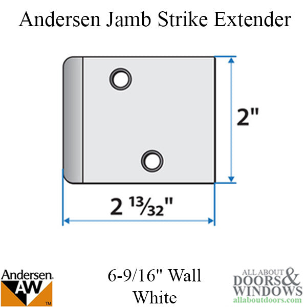 Andersen Jamb Strike Extender, 2-3/8