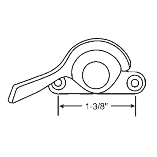 Sweep Latch  1-3/8 Screw Holes - Sweep Latch  1-3/8 Screw Holes