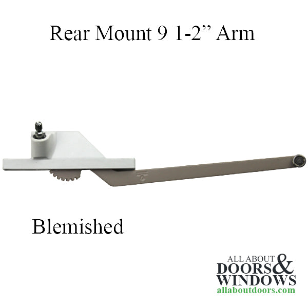 Blemished - Rear Mount Operator, 9.5 inch arm, 4 holes, Right Hand - White - Blemished - Rear Mount Operator, 9.5 inch arm, 4 holes, Right Hand - White